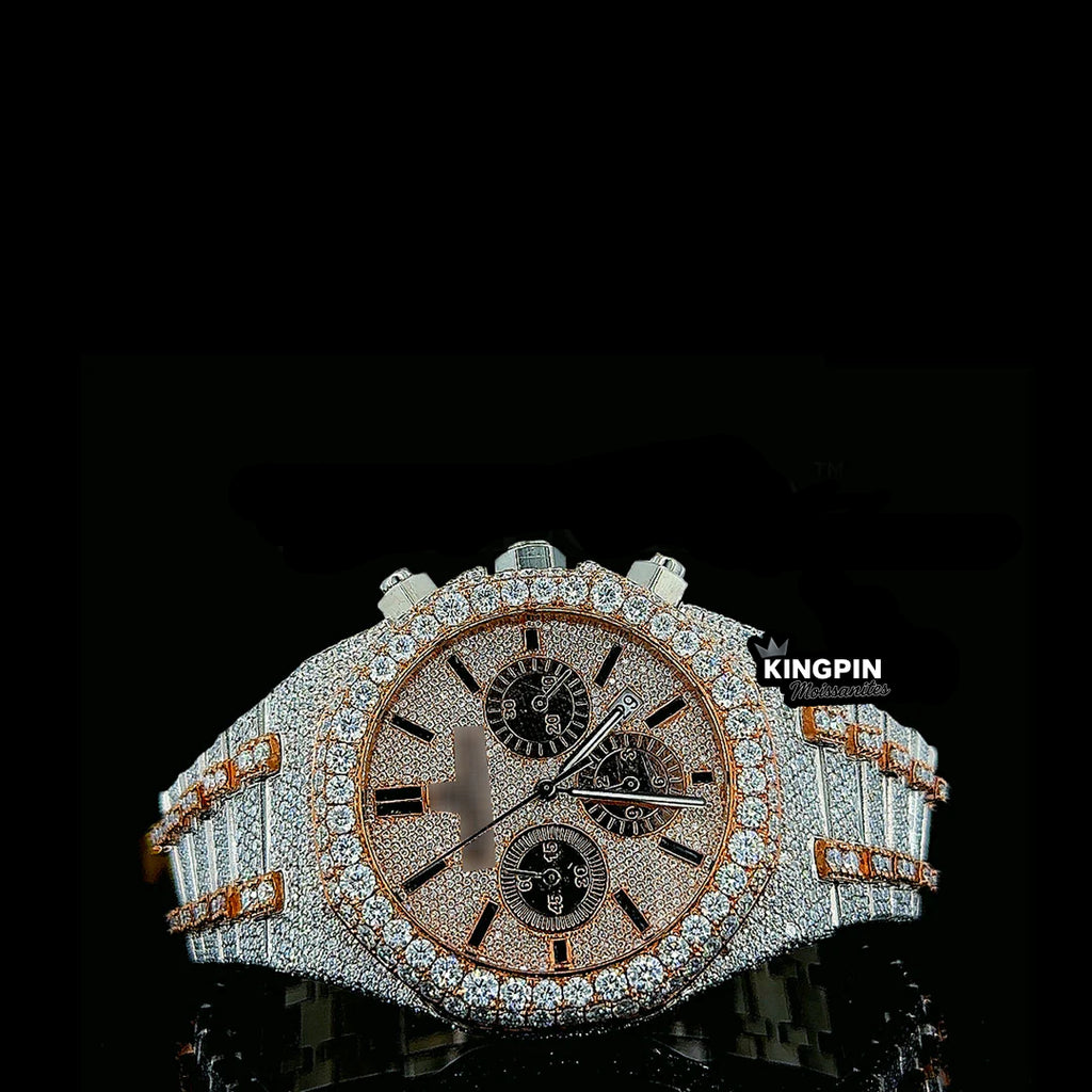 AP Chronograph Gold Moissanite Watch