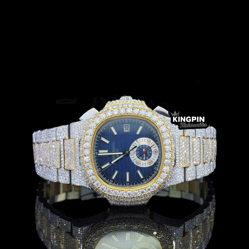 Patek Philippe Iced Nautilus Moissanite Chronograph