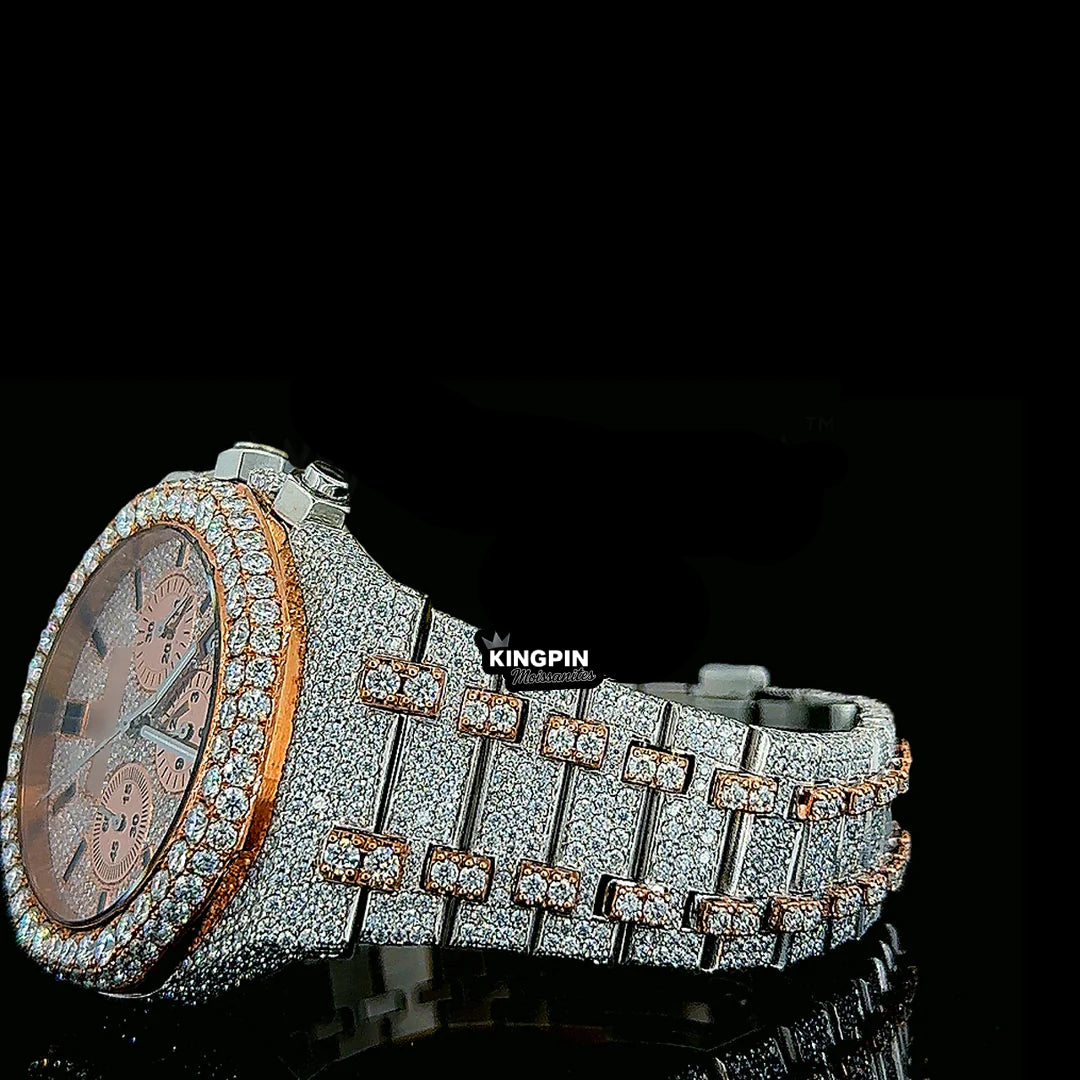 AP Chronograph Gold Moissanite Watch