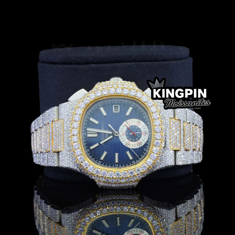 Patek Philippe Iced Nautilus Moissanite Chronograph