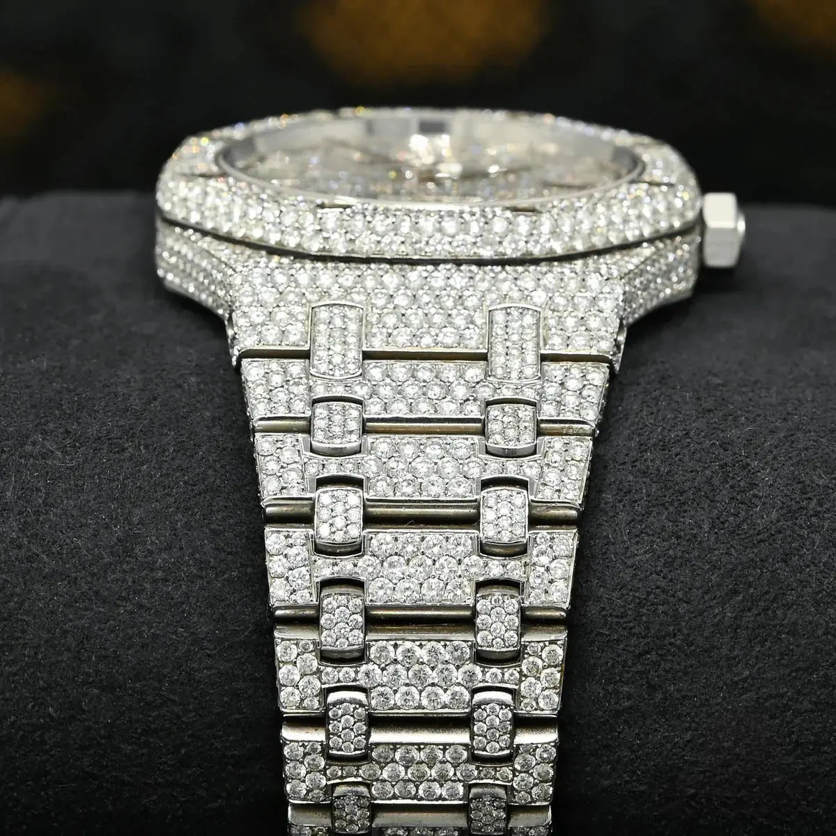 Octagonal Iced Out Moissanite Watch