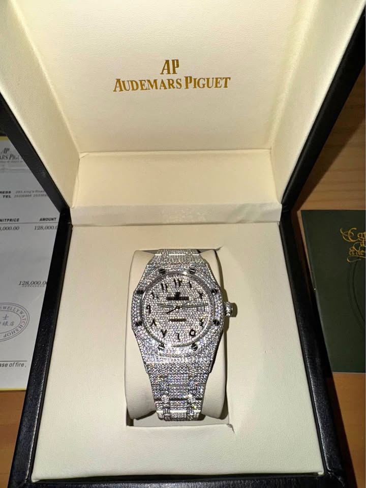Ap Moissanite Arabic Iced Out Watch