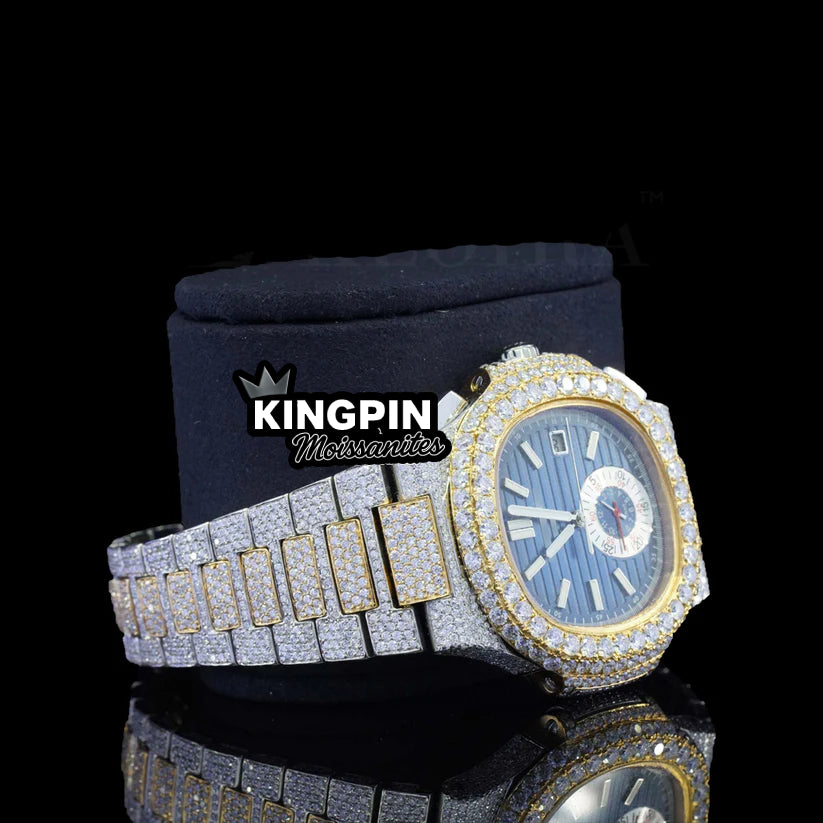 Patek Philippe Iced Nautilus Moissanite Chronograph