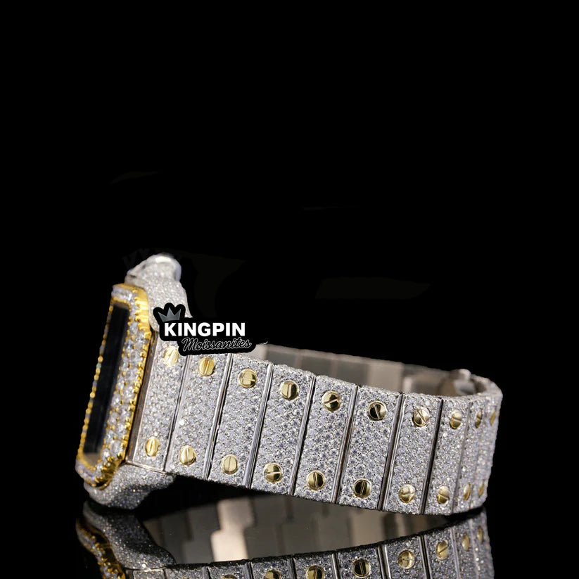 Cartier Moissanite Cartier Watch Blue Dial