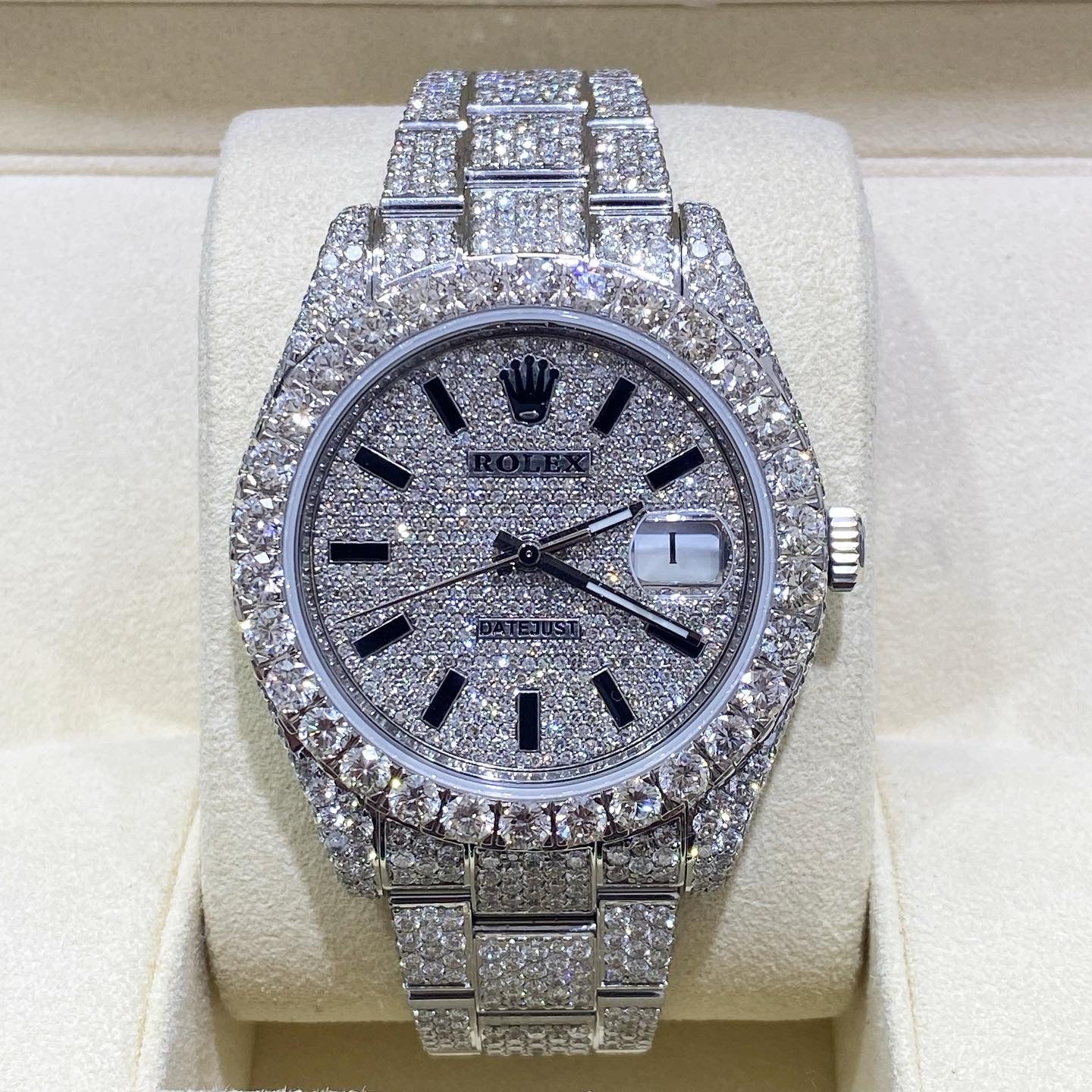 Rolex Moissanite Iced Out Watch