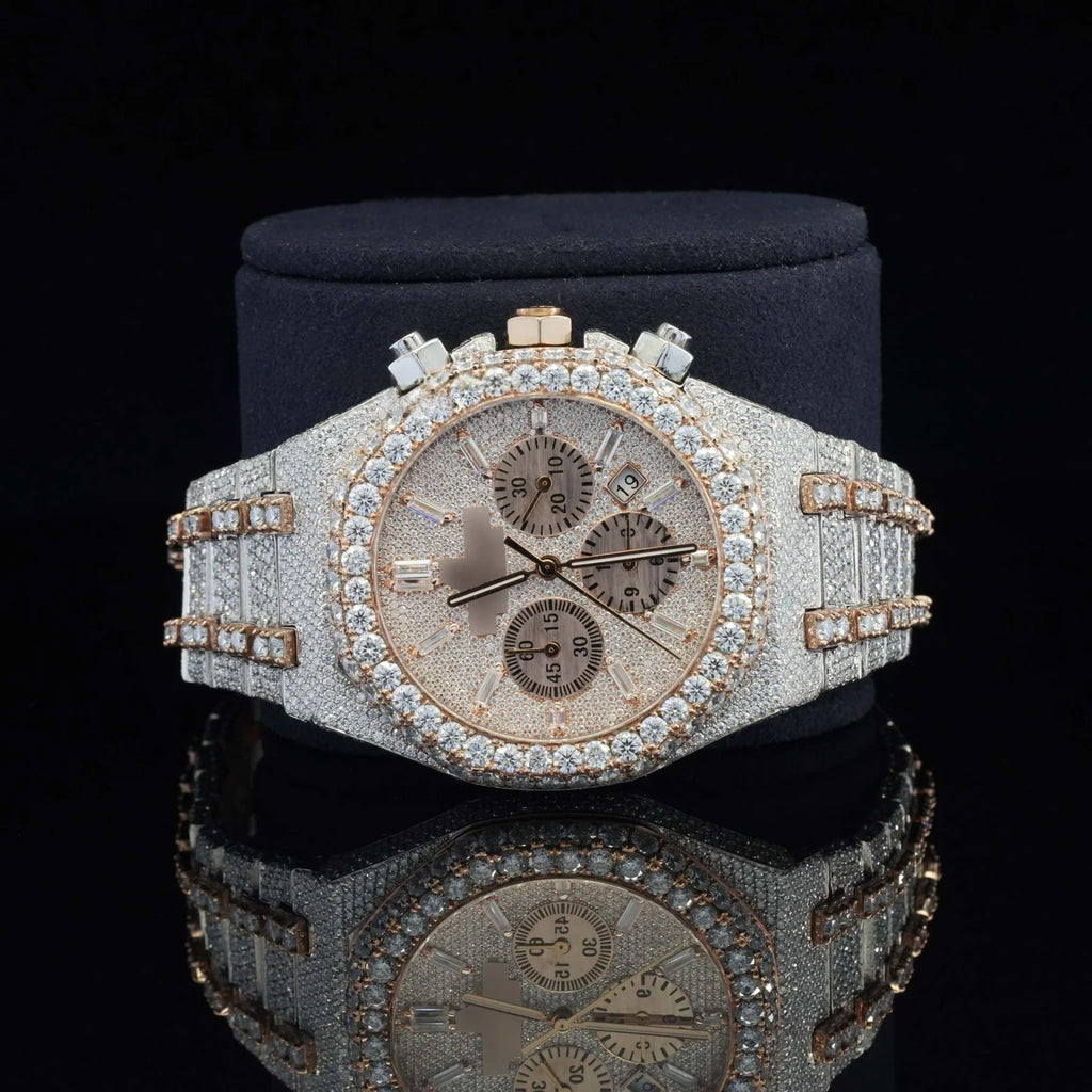 Ap Moissanite Gold Chronograph