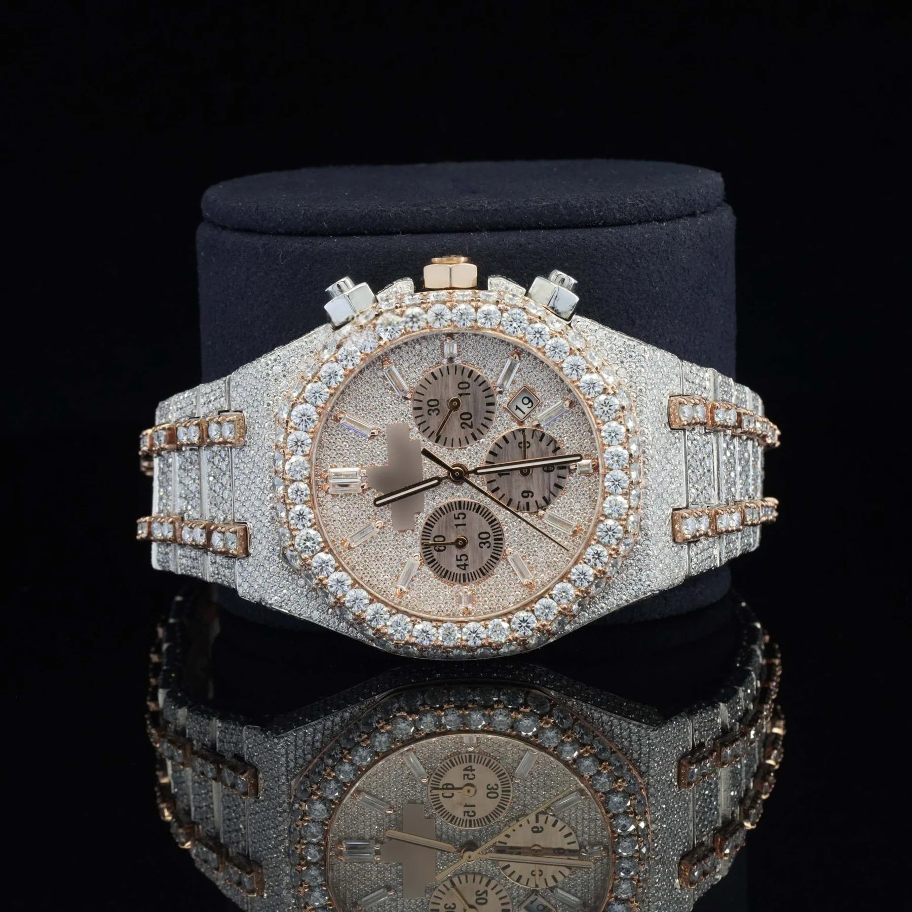 Ap Moissanite Gold Chronograph