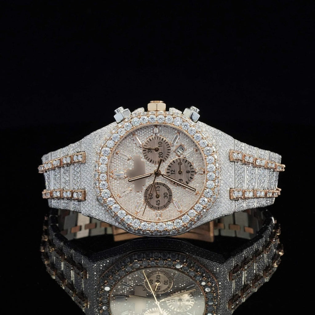 Ap Moissanite Gold Chronograph