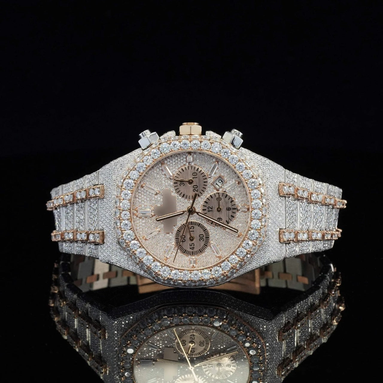 Ap Moissanite Gold Chronograph
