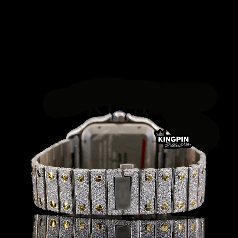 Cartier Moissanite Cartier Watch Blue Dial