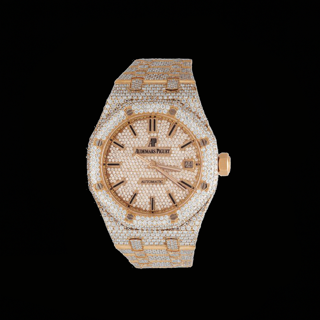 Ap Moissanite Yellow Two Tone Watch