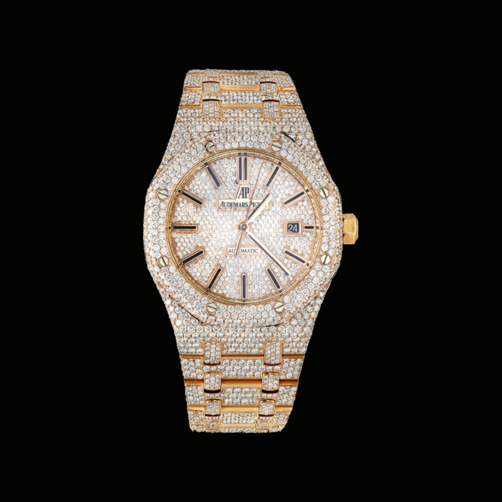 Ap Moissanite Yellow Two Tone Watch