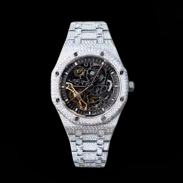 Ap Skeleton Moissanite Iced Out Watch
