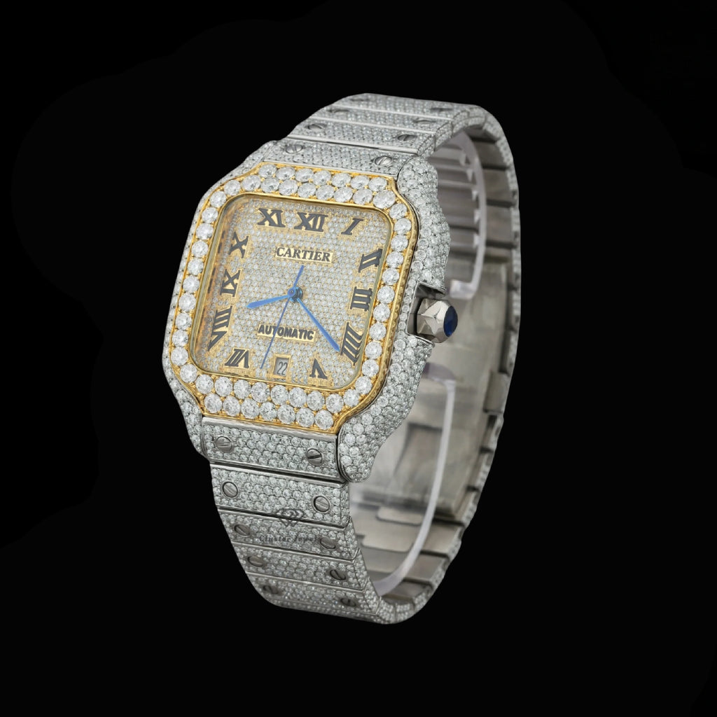 Cartier Moissanite Two Tone Moissanite Watch