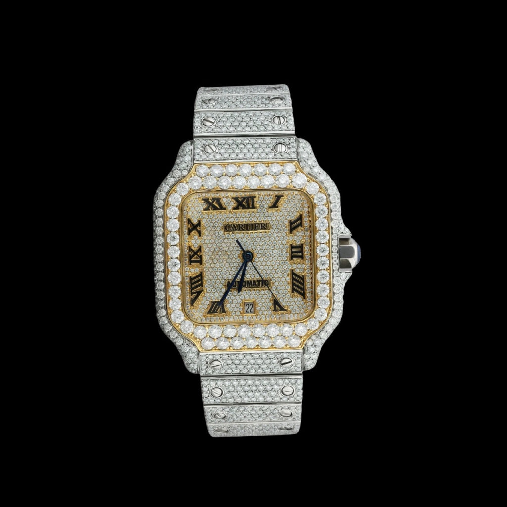Cartier Moissanite Two Tone Moissanite Watch
