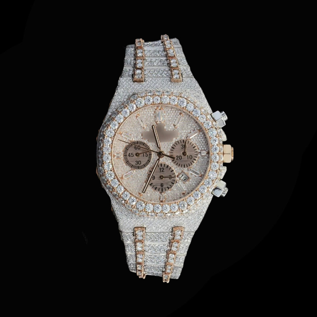 Ap Moissanite Gold Chronograph