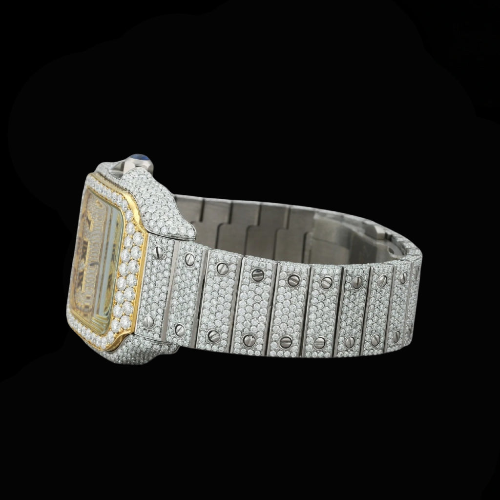Cartier Moissanite Two Tone Moissanite Watch