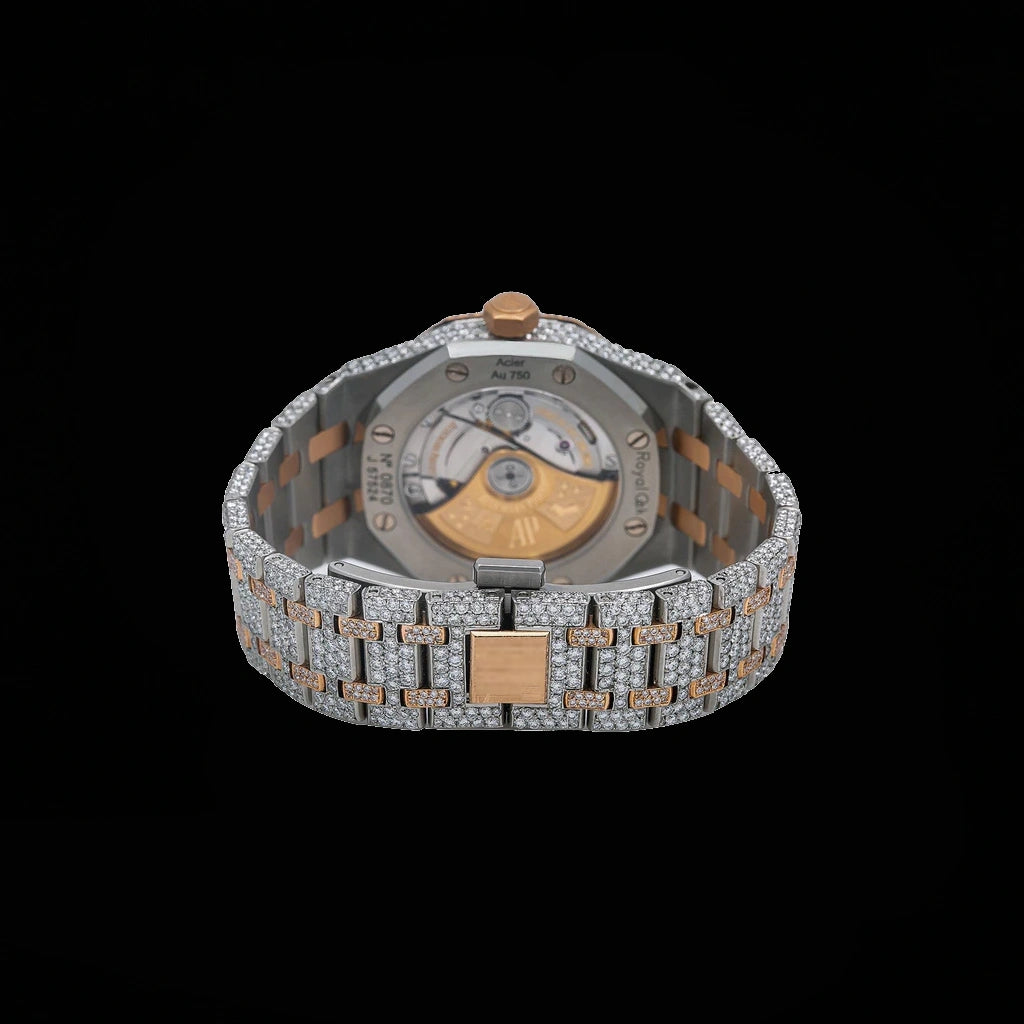 Custom Made VVS Moissanite Two-Tone Luxury Watch