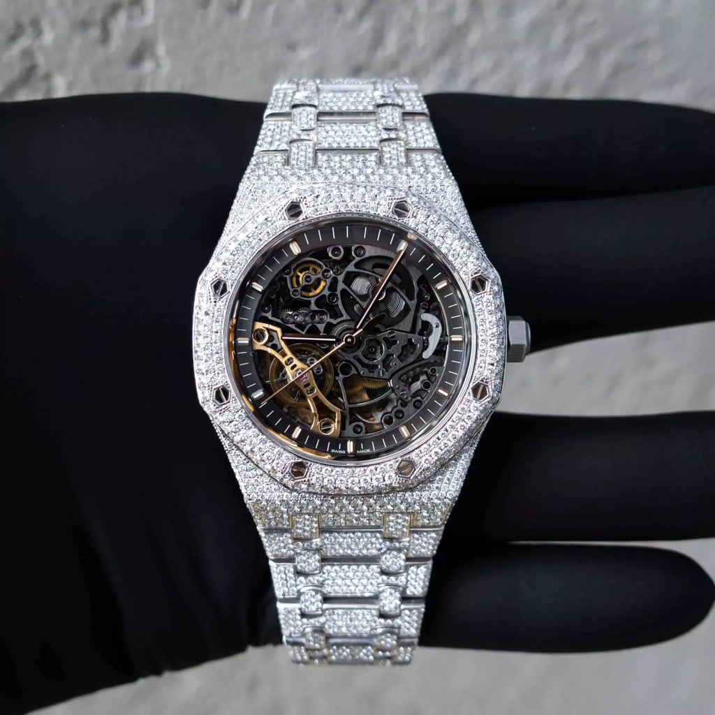 Ap Skeleton Moissanite Iced Out Watch
